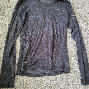 Nike black long sleeve workout top